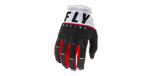 rukavice KINETIC K120 2020, FLY RACING - USA (černá/bílá/červená)